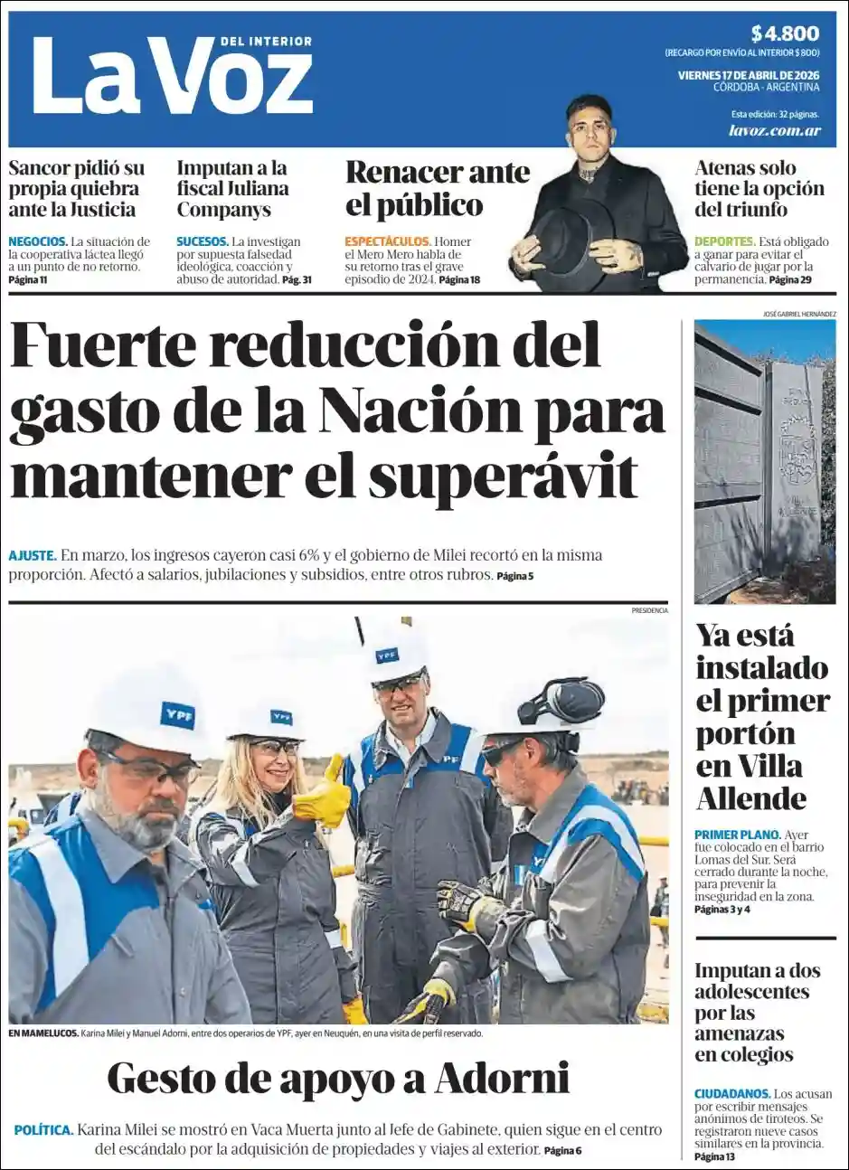 Evolucion Streaming | HCP Noticias - Tapa del diario La Voz
